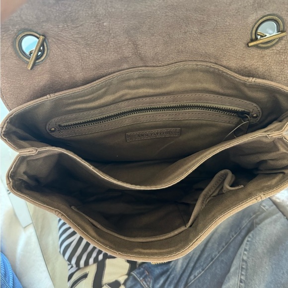 New - Ann Taylor Taupe real suede Leather Shoulder Bag - Picture 10 of 10